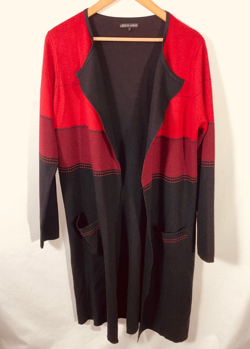 Leo & Ugo Long Open-Front Cardigan - Women's Size 2 (US 8)